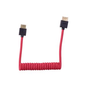Blackhawk Full HDMI Cable (Coiled, 12-24", RED)