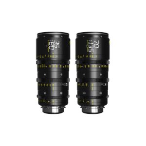 DZOFILM Catta Ace FF 35-80 & 70-135mm T2.9 Zoom Lens Bundle (PL/EF, Black) 