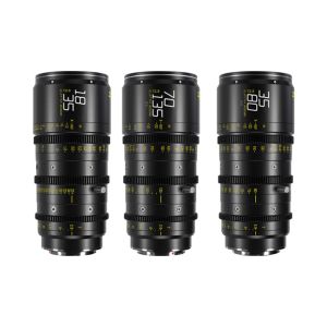 DZOFILM Catta Ace FF 18-35/35-80/70-135mm T2.9 Cine 3-Lens Bundle (PL/EF, Black) 