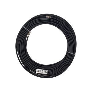 EtherWAN 150Ft Shielded RJ45 Plug to Plug 568B Wired, Solid, Black PVC Jacket, Shielded CAT6 Outdoor Standard Patch Cable