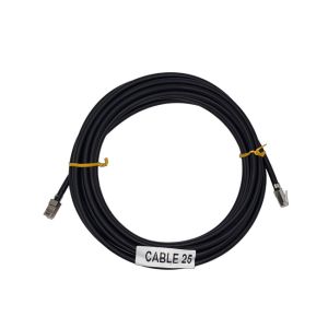 EtherWAN 25Ft Shielded RJ45 Plug to Plug 568B Wired, Solid, Black PVC Jacket, Shielded CAT6 Outdoor Standard Patch Cable
