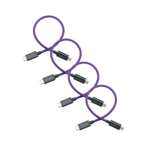 Iodyne 0.3m Braided USB4/Thunderbolt Cable (40Gb/s, 4 Pack)
