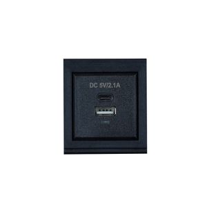 MuxLab Dual USB Changer Type A & C Module (5VDC 2.1A)