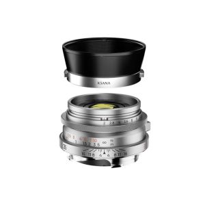 Thypoch Ksana 35mm f/2 ASPH Full-frame Photo Lens with Lens Hood (Leica M, Silver Chrome)